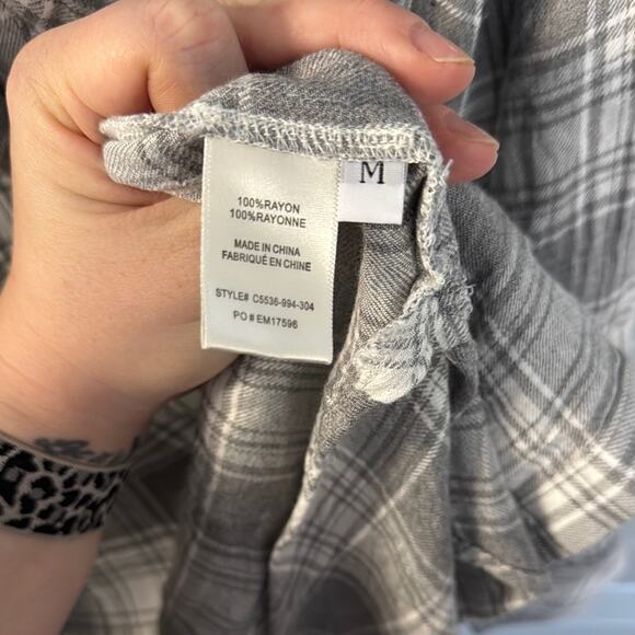 Cloth & Stone Gray Plaid Dress - Picture 5 of 7